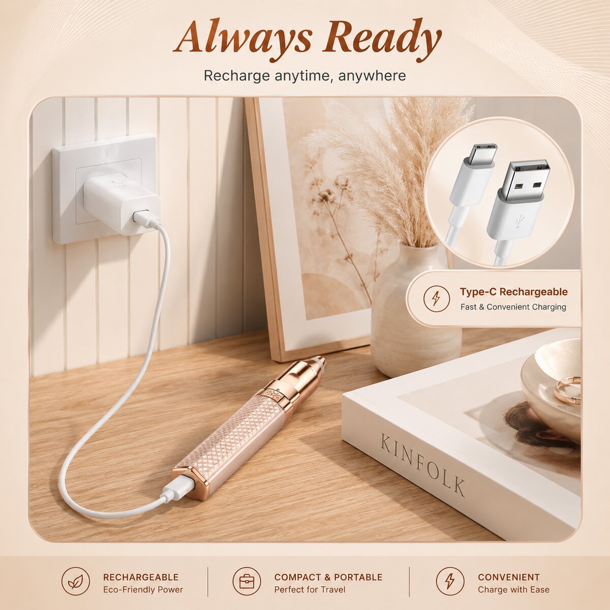 Glowpen USB-C charging