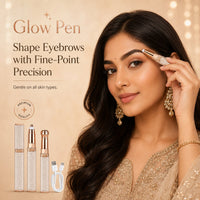 Glowpen precision brow trimmer in use